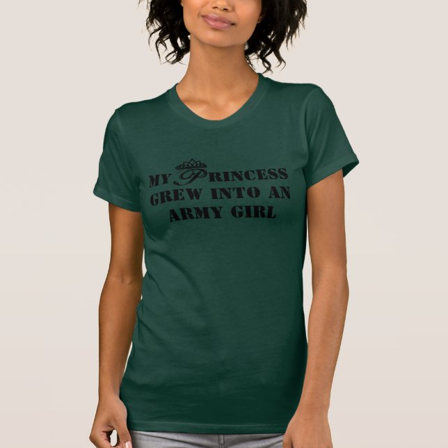 Mon T-shirt de fille de princesse… armée (Devant)