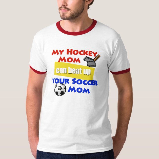 Mon T-shirt de sonnerie de maman d'hockey (Devant)