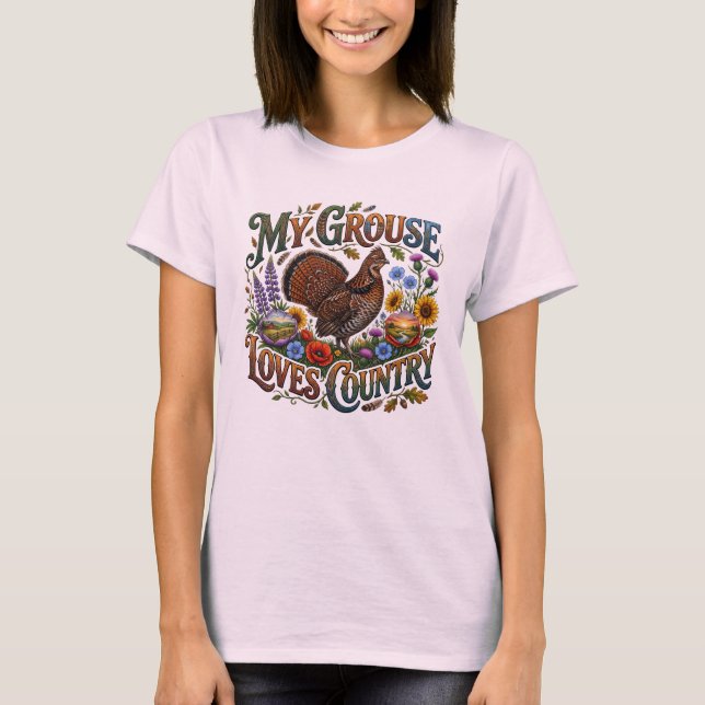 Mon T-Shirt Grouse aime la campagne (Devant)