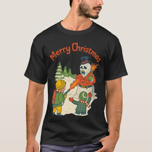 Mon T-Shirt Premier Lance-Flammes | Noël Rétro (Devant)