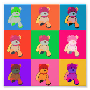 Mon Teddy Bear Pop Art Photo Imprimer
