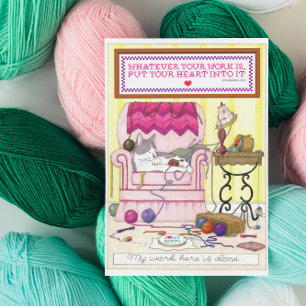 Mon travail est fait Carte postale inspirante