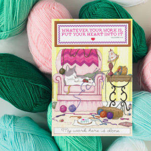 Mon travail ici fait carte d'anniversaire