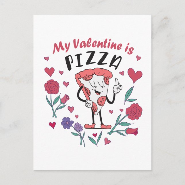 Mon Valentin est une invitation à la pizza (Devant)