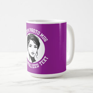 Mon visage sur un grand mug personnalisé VIOLET PR