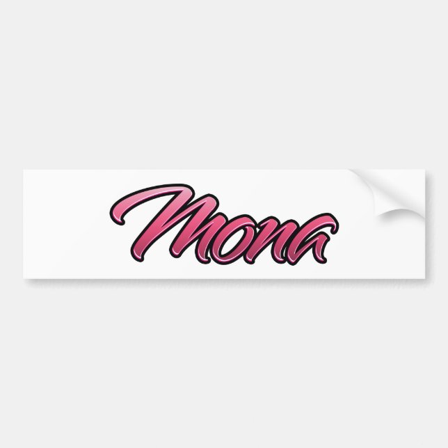Mona autocollant rose délavé Sticker (Devant)