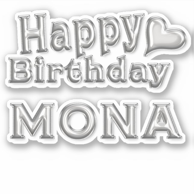 Mona Happy Birthday Autocollants (Devant)