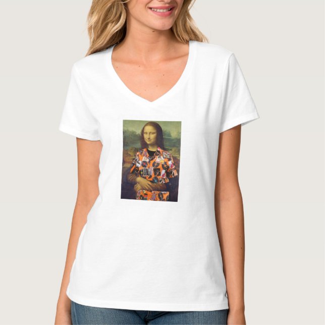 Mona Lisa avec le T-shirt blanc féminin de la 40e  (Devant)