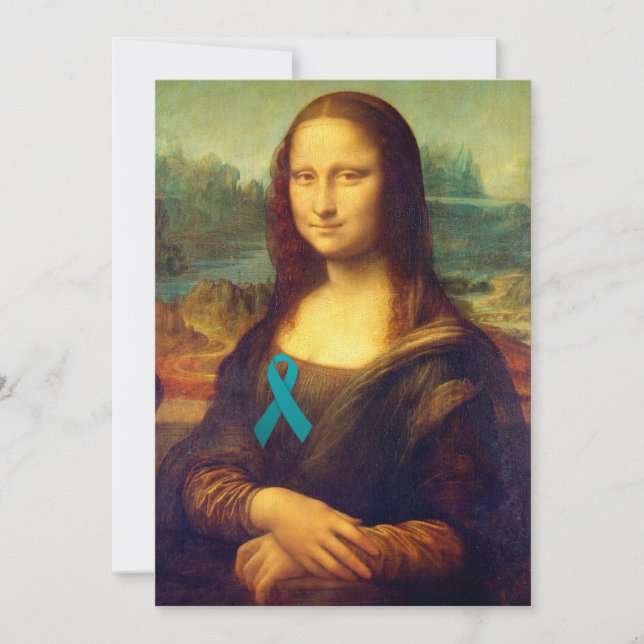 Mona Lisa Avec Ruban Turquoise (Devant)