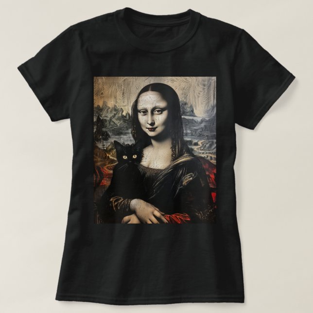 Mona Lisa avec T-shirt Chat (Design devant)