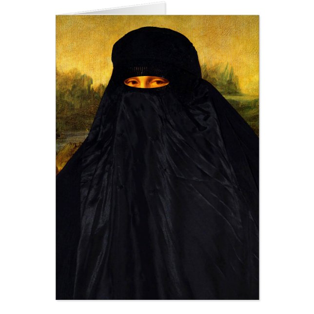 Mona Lisa cachée derrière la burqa (Devant)