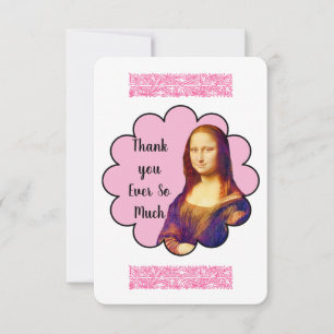 MONA LISA CARTE DE REMERCIEMENTS