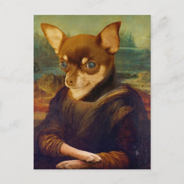Mona Lisa Chihuahua - Carte postale Gioconda Chihu (Devant)