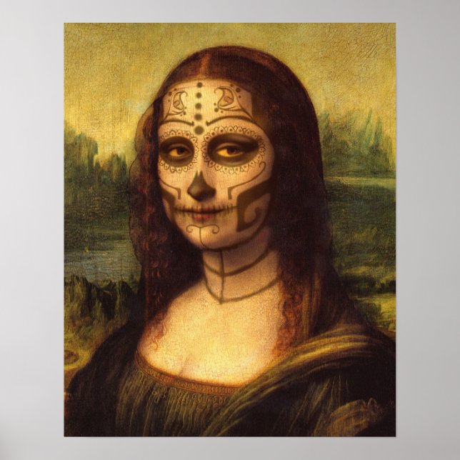 Mona Lisa Day of the Dead Poster 16"X20" (Devant)