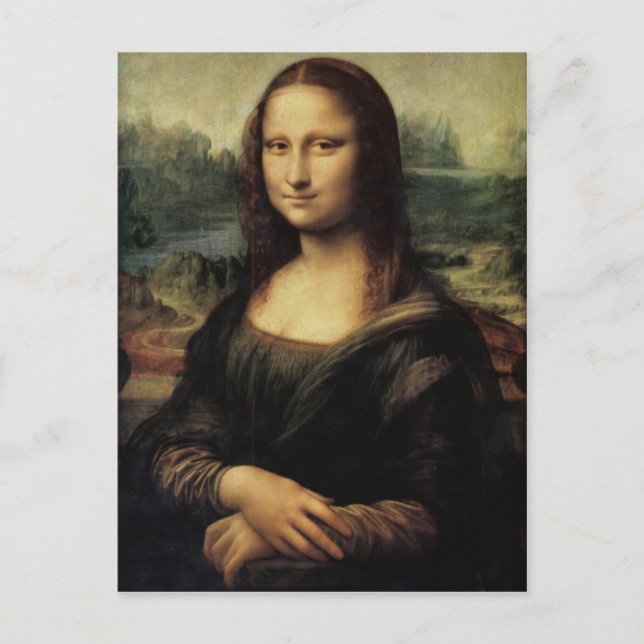Mona Lisa en détail carte postale (Devant)