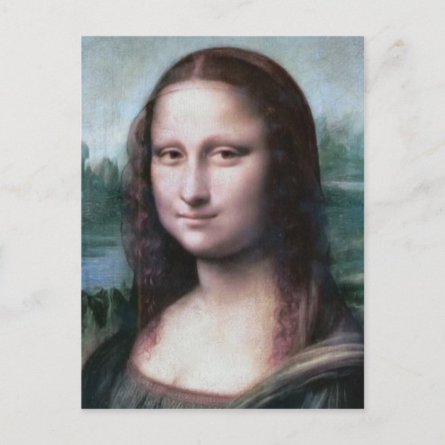 Mona Lisa en détail par carte postale Leonardo da  (Devant)