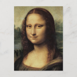 Mona Lisa en détail par da Vinci carte postale