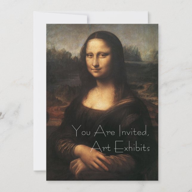 Mona Lisa Exposition Art Invitations (Devant)