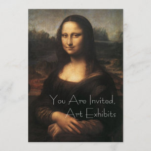 Mona Lisa Exposition Art Invitations