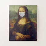 MONA LISA FUNNY MASK FACILE JIGSAW PUZZLE<br><div class="desc">MONA LISA AVEC MASK FACILE PUZZLE</div>