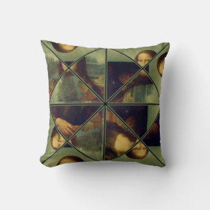 Mona Lisa Kaleidoscope Coussin d'art
