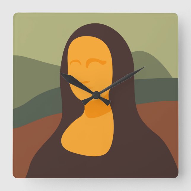 Mona Lisa Peinture Art Carré Horloge murale (Recto)