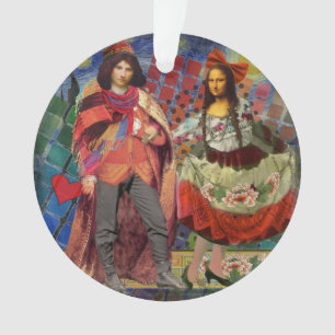 Mona Lisa Romantique Drôle Coloré Travail d'Art