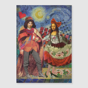 Mona Lisa Romantique Drôle Coloré Travail d'art