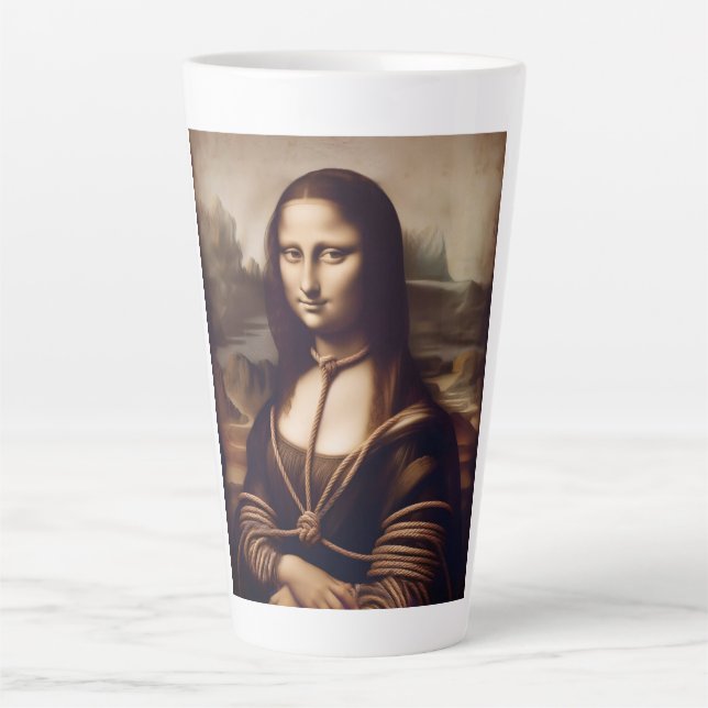 Mona Lisa Shibari Latte Mug (Devant)