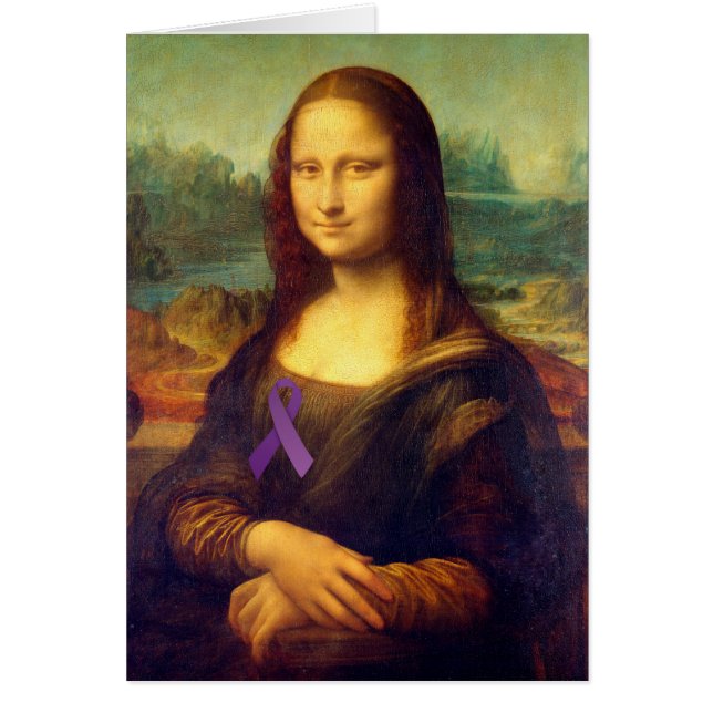 Mona Lisa With Purple Ribbon (Devant)