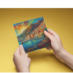 Monaco, Monte-Carlo Bay en style van Gogh