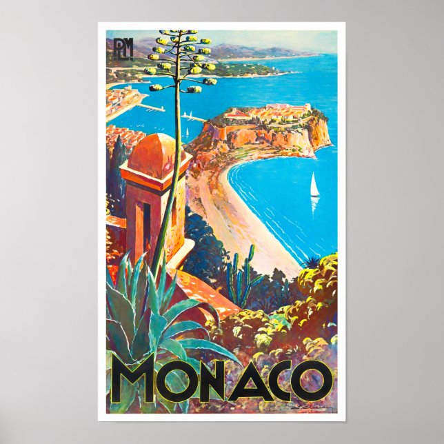 Monaco Monte Carlo France poster vintage (Devant)