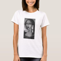 Monalisa with a Lollipop T-Shirt B&W