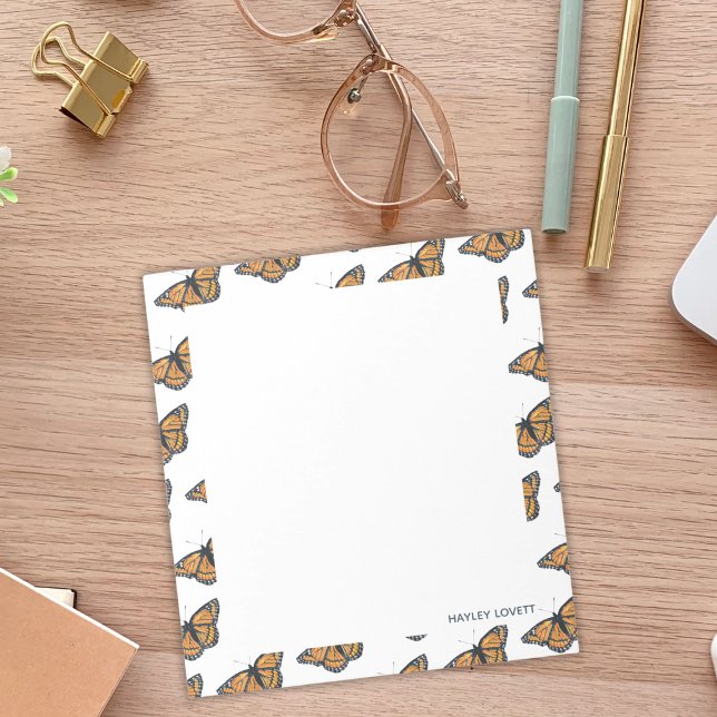 Monarch Butterfly Ajouter Votre Nom Bloc-notes (Créateur téléchargé)