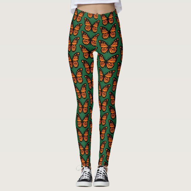 Monarch Butterfly Design - Leggings (Devant)
