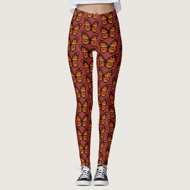 Monarch Butterfly Design - Leggings (Devant)