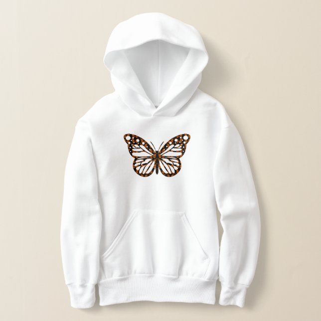 Monarch Butterfly Design - Sweat - shirt à capuche (Poser)