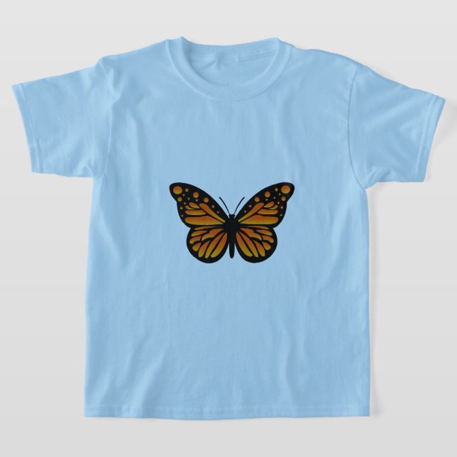Monarch Butterfly Design - T-shirt de base pour fi (Poser)