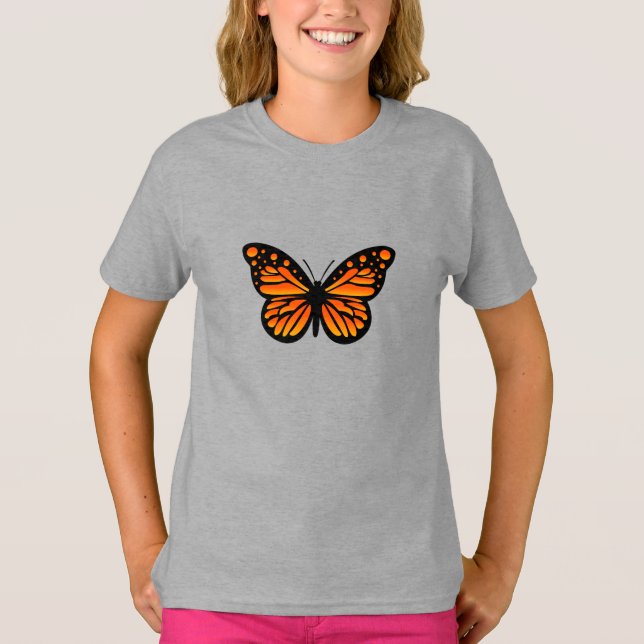 Monarch Butterfly Design - T-shirt de base pour fi (Devant)