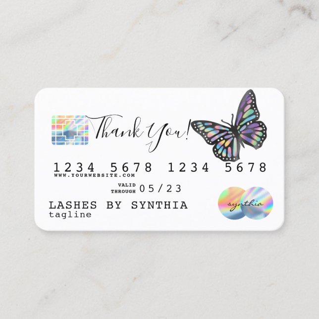 Monarch Holographe Merci Carte de crédit moderne (Devant)