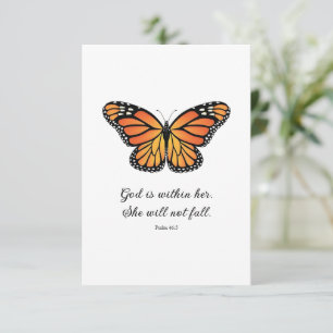 Monarch Papillon plat carte Dieu dans elle