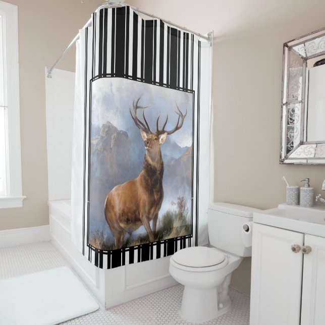 Monarque d'Elk de Glen Wilderness Shower Rideau (En situation)