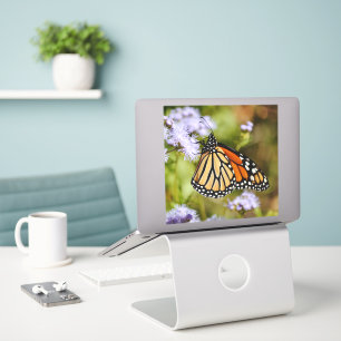 Monarque Papillon Fleur sauvage grand Sticker