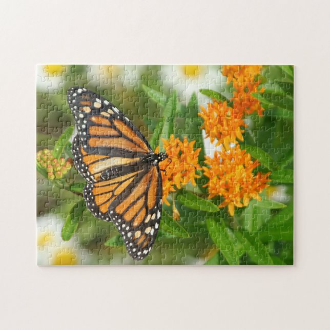 Monarque sur Papillon Weed Puzzle Puzzle (Horizontal)
