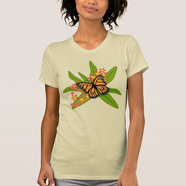Monarque sur T-shirt Milkweed (Devant)