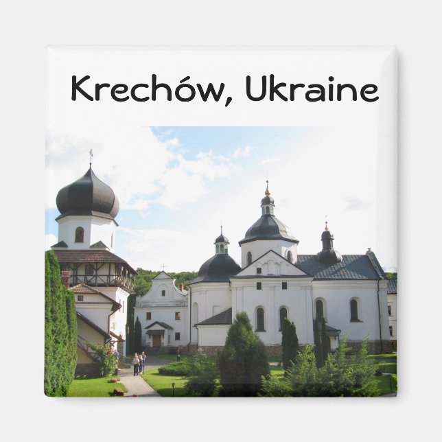 Monastère orthodoxe à Krechow, Ukraine Magnet (Devant)
