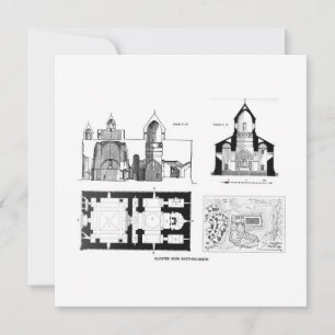 Monastère Saint Bartholomew étage et plan croisé