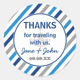 Monde attend le Sticker Baby shower Merci