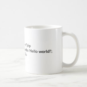 Monde de PHP bonjour ! codez la tasse