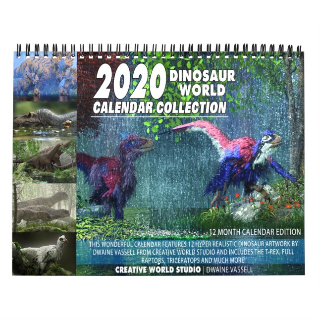 MONDE DU CALENDRIER DE DINOSAUR 2020 (Protection)